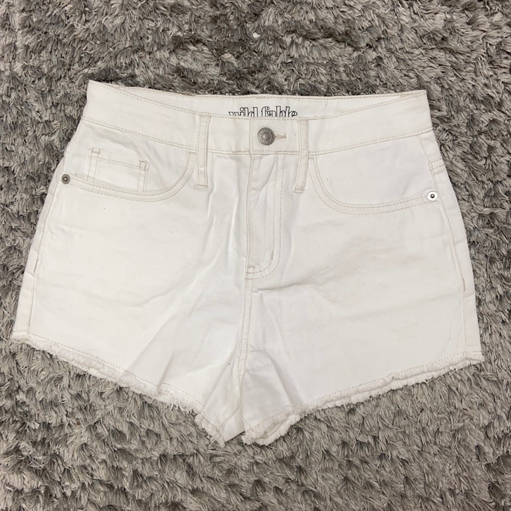 White Cut Off Shorts